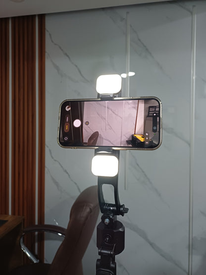 Trípode Inteligente AI  con Seguimiento Facial, 2 Luces LED