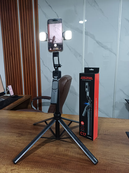 Trípode Inteligente AI  con Seguimiento Facial, 2 Luces LED