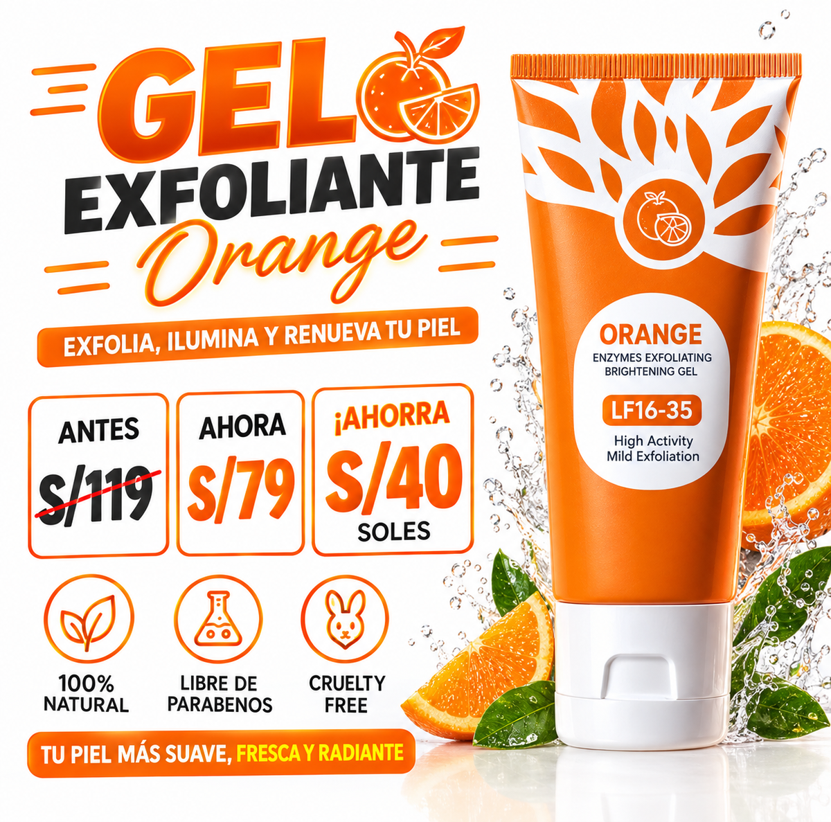 ORANGE LF16-35 – GEL EXFOLIANTE ILUMINADOR