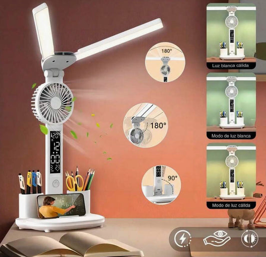 LÁMPARA LED CON VENTILADOR- ENVIOS GRATIS