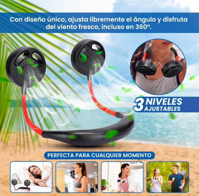Ventilador de Cuello con Doble Hélices- envíos gratis
