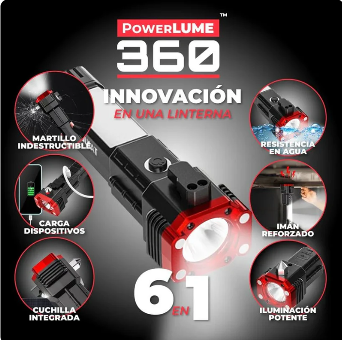 Linterna Multiuso 6 en 1 - ENVIOS GRATIS