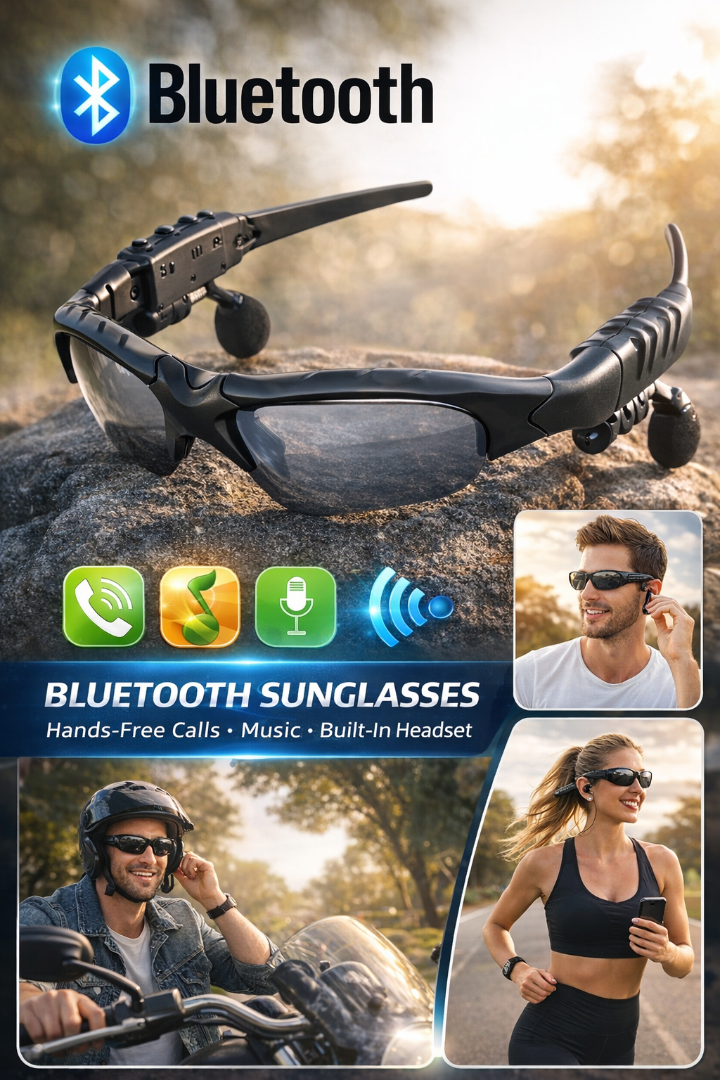 LENTES DE SOL CON AUDIFONOS BLUETOOTH- ENVIO GRATIS