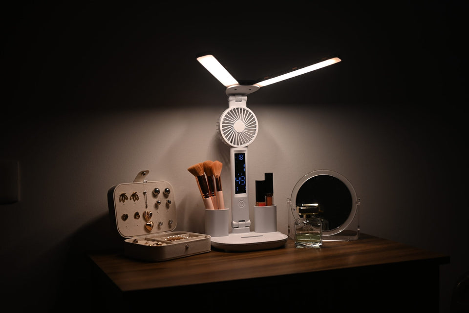 LÁMPARA LED CON VENTILADOR- ENVIOS GRATIS