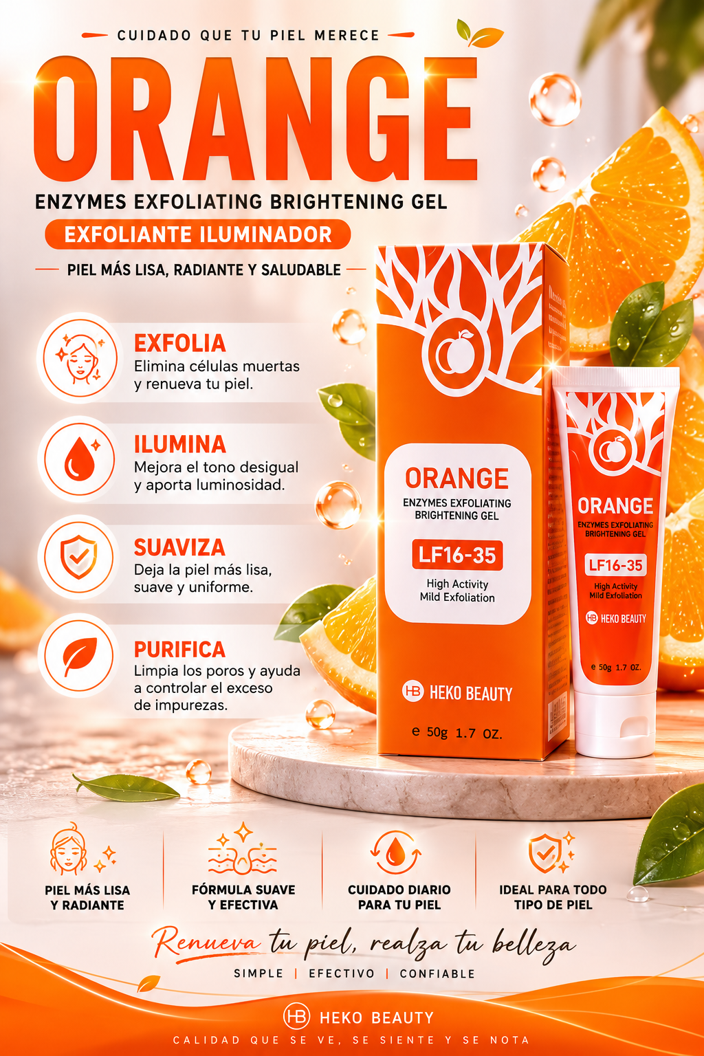 ORANGE LF16-35 – GEL EXFOLIANTE ILUMINADOR