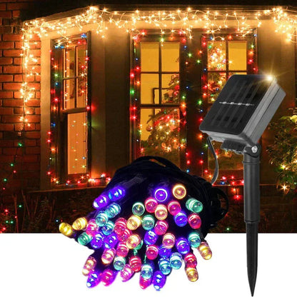 Luz navideña impermeable con panel solar-ENVIO GRATIS
