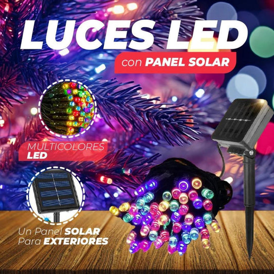 LUCES NAVIDEÑAS CON PANEL SOLAR DE 10  METROS | ENVIO GRATIS TODO PERU