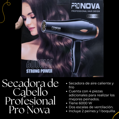 Secadora de Cabello Profesional Pro Nova 6000W