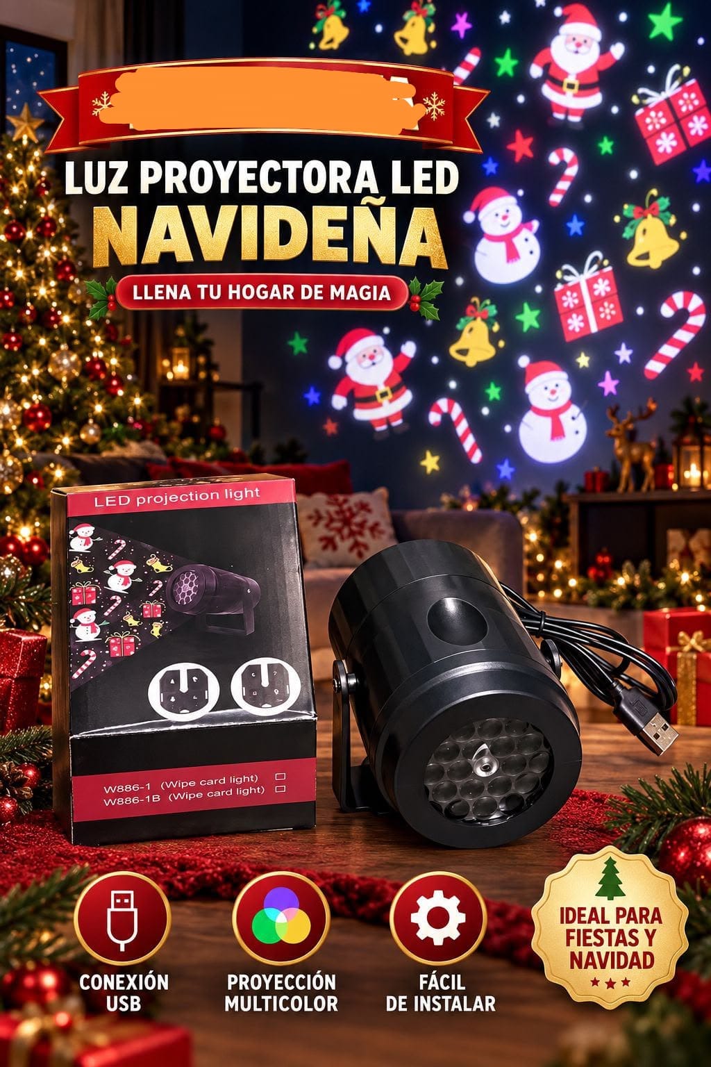 PROYECTOR NAVIDEÑO LED- envió gratis