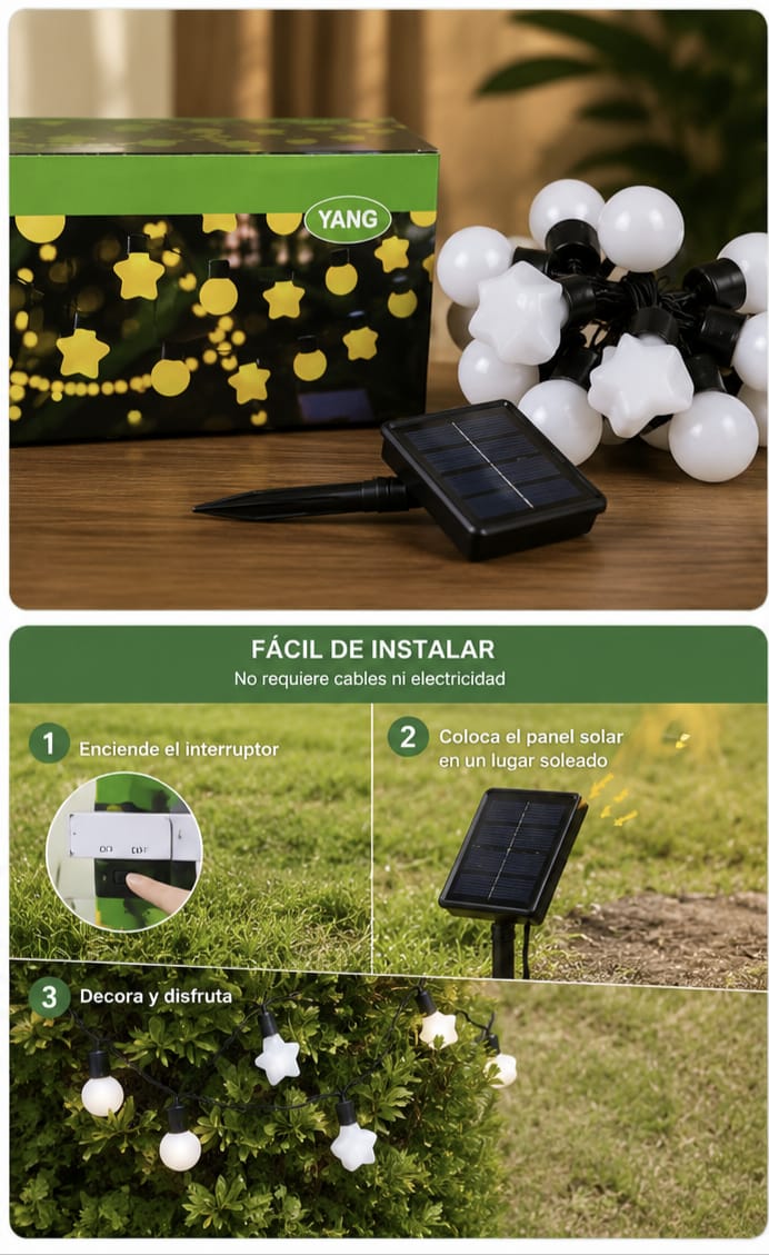 LUCES LED SOLAR DECORATIVAS - envio gratis