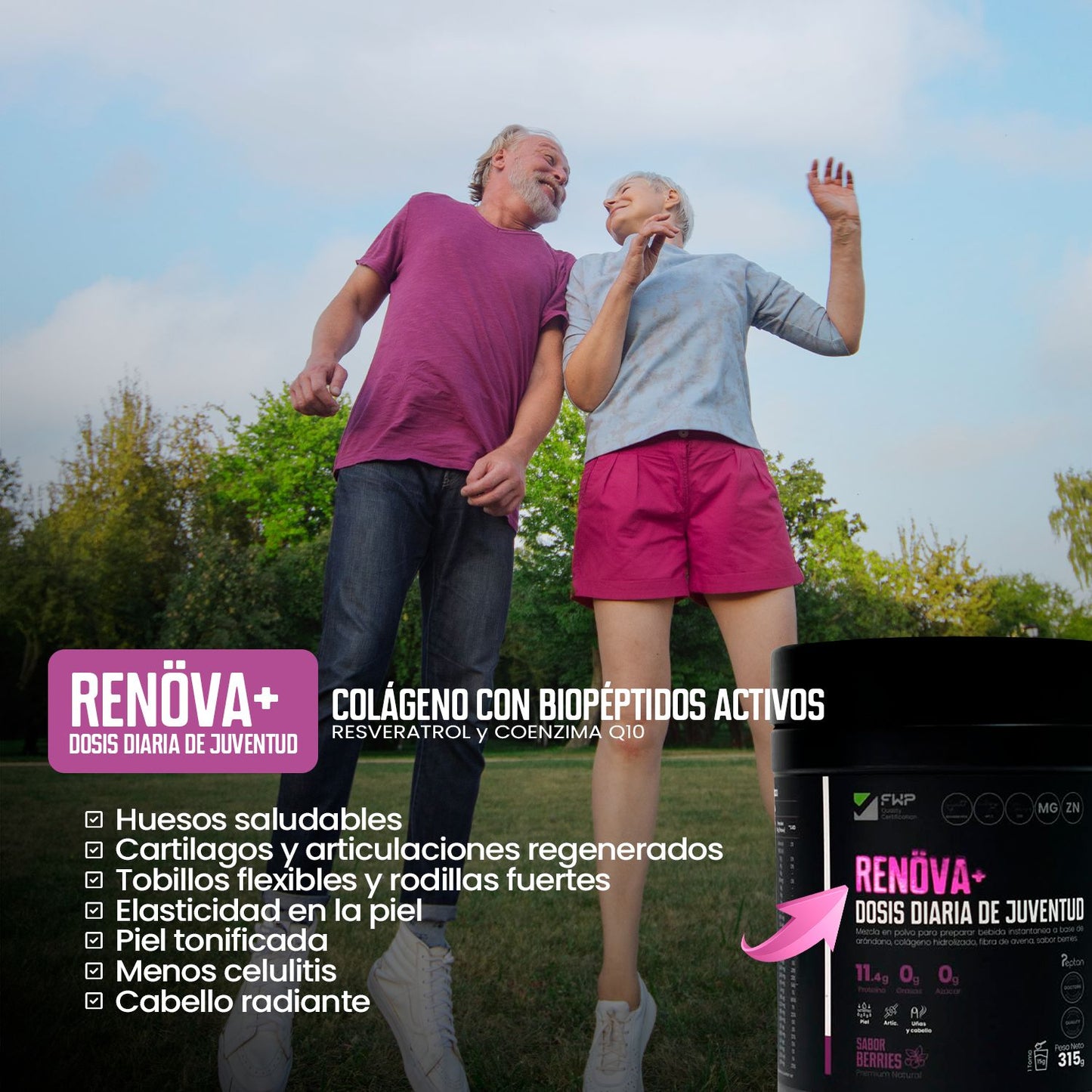 COLAGENO CON BIOPEPTIDOS ACTIVOS RENÖVA+ ENVIOS GRATIS