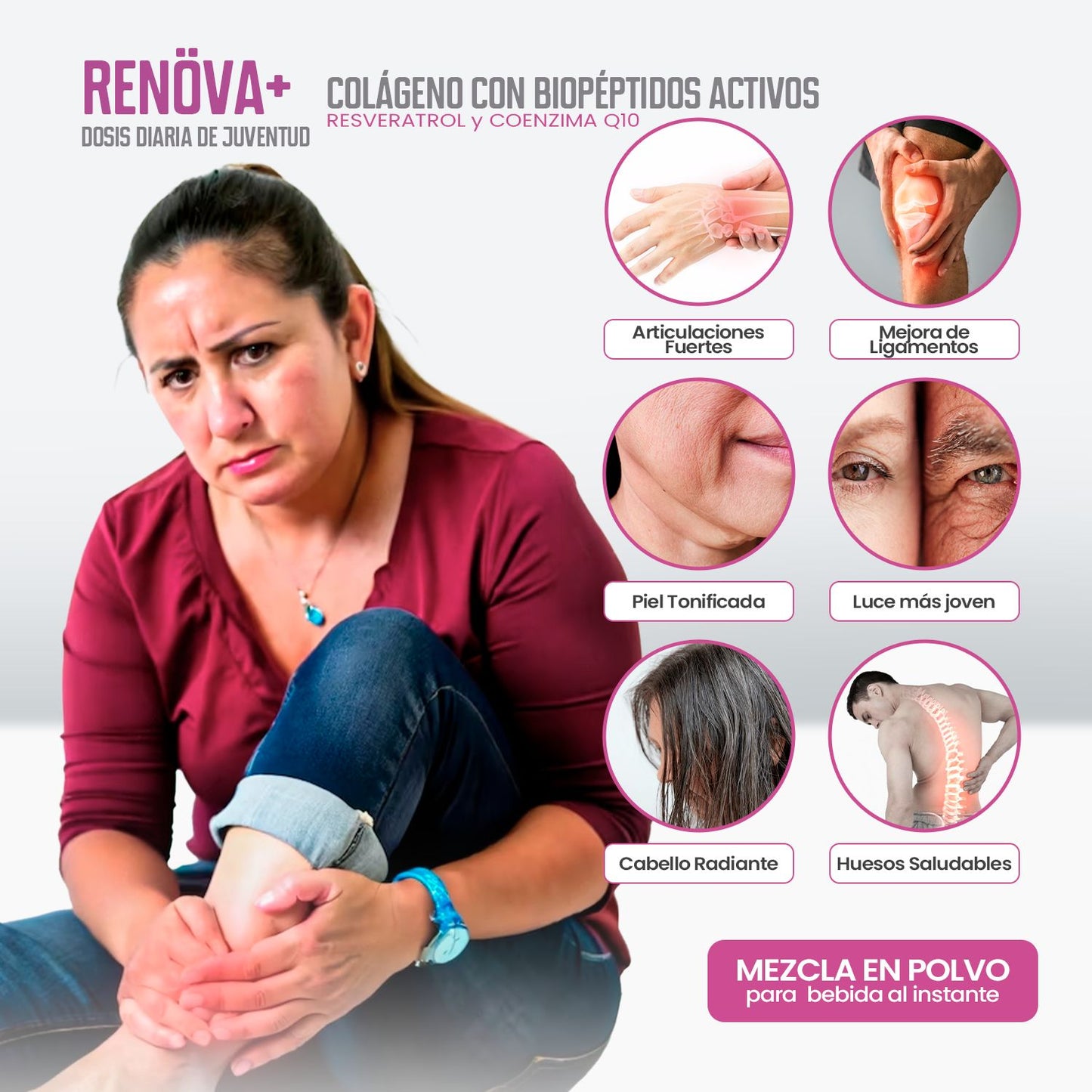 COLAGENO CON BIOPEPTIDOS ACTIVOS RENÖVA+ ENVIOS GRATIS