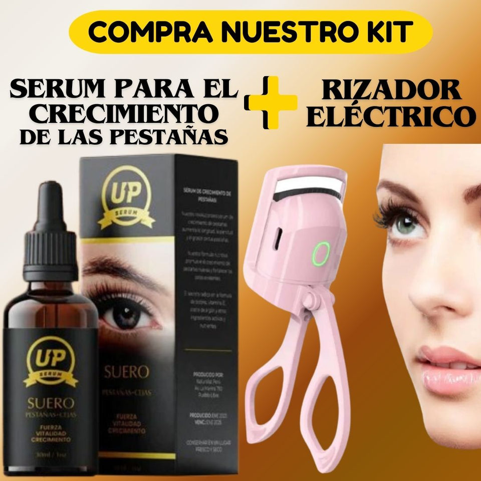 KIT DE SERUM UP TRATAMIENTO DE PESTAÑA + RIZADOR ELECTRICO - ENVIO GRATIS